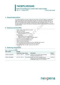 74CBTLVD3245BQ Datasheet Cover