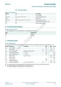 74CBTLVD3861BQ Datasheet Page 3