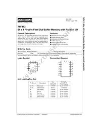 74F413PC Datasheet Cover