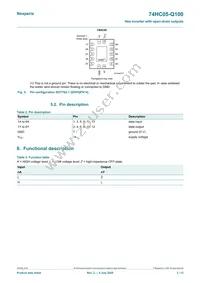 74HC05PW-Q100 Datasheet Page 3