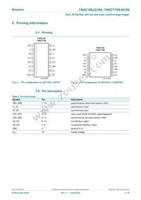 74HC109D-Q100J Datasheet Page 3