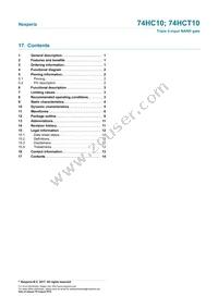 74HC10DB Datasheet Page 14
