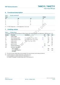 74HC11N Datasheet Page 3