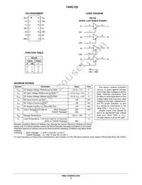 74HC125DTR2G Datasheet Page 2