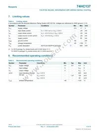 74HC137DB Datasheet Page 5