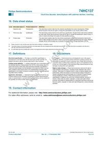 74HC137N Datasheet Page 18