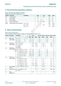 74HC161D/AUJ Datasheet Page 7