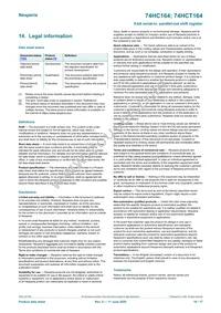 74HC164D/AUJ Datasheet Page 16