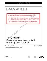 74HC191N Datasheet Cover