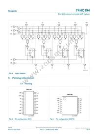 74HC194DB/DG Datasheet Page 3