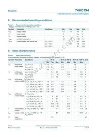 74HC194DB/DG Datasheet Page 6