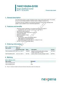 74HC1GU04GV-Q100 Datasheet Cover