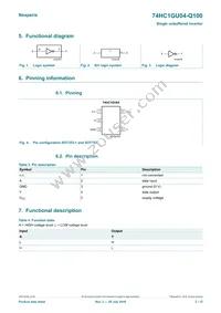 74HC1GU04GV-Q100 Datasheet Page 2