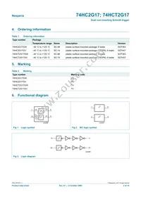 74HC2G17GV Datasheet Page 2