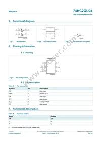 74HC2GU04GV Datasheet Page 2