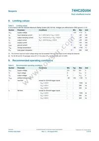 74HC2GU04GV Datasheet Page 3