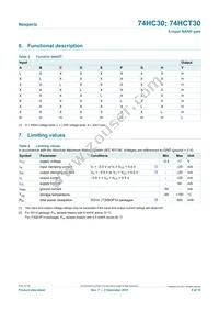 74HC30D/AUJ Datasheet Page 4