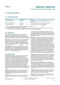 74HC374DB Datasheet Page 15