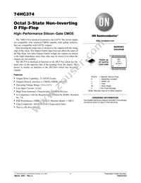 74HC374DTR2G Datasheet Cover