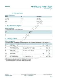 74HC3G34GD Datasheet Page 3