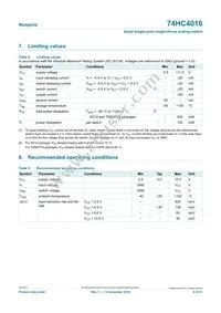 74HC4016D/AUJ Datasheet Page 4