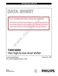 74HC4050N Datasheet Cover