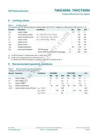 74HC4094N Datasheet Page 6