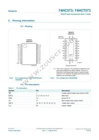 74HC573PW/AUJ Datasheet Page 4