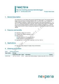 74HC7014D Datasheet Cover