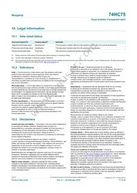 74HC75DB Datasheet Page 17