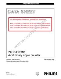 74HC93N Datasheet Cover