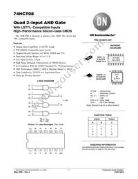 74HCT08DTR2G Datasheet Cover