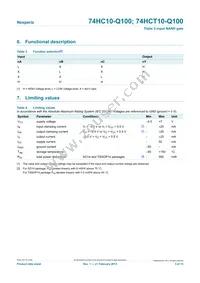 74HCT10D-Q100J Datasheet Page 3