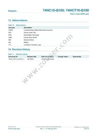 74HCT10D-Q100J Datasheet Page 10