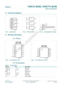 74HCT11D-Q100J Datasheet Page 2