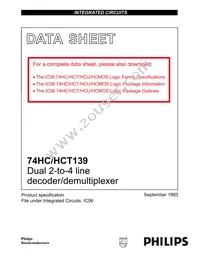 74HCT139DB Datasheet Cover