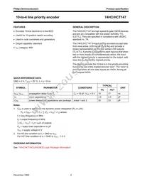 74HCT147D Datasheet Page 2