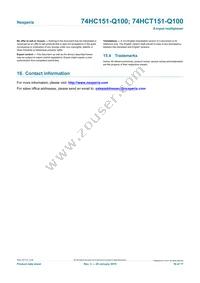74HCT151D-Q100 Datasheet Page 16