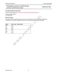 74HCT160PW Datasheet Page 9