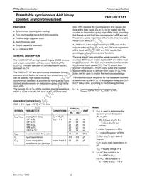 74HCT161PW Datasheet Page 2