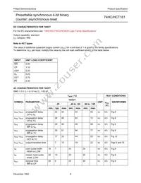 74HCT161PW Datasheet Page 9
