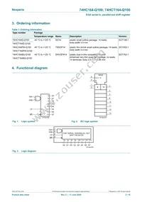74HCT164BQ-Q100X Datasheet Page 2