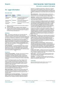 74HCT164BQ-Q100X Datasheet Page 15