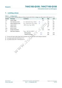 74HCT166D-Q100J Datasheet Page 6