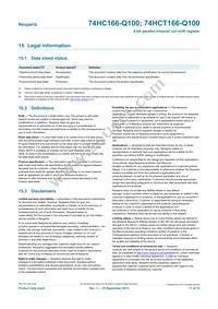 74HCT166D-Q100J Datasheet Page 17