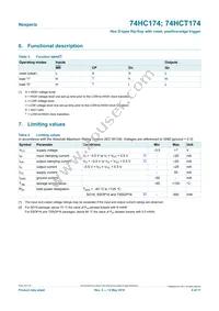 74HCT174PW Datasheet Page 4