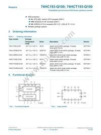 74HCT193D-Q100J Datasheet Page 2