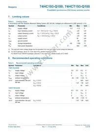 74HCT193D-Q100J Datasheet Page 8