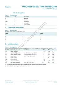 74HCT1G86GW-Q100H Datasheet Page 3