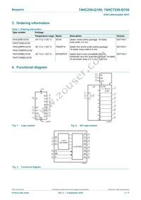 74HCT259BQ-Q100 Datasheet Page 2